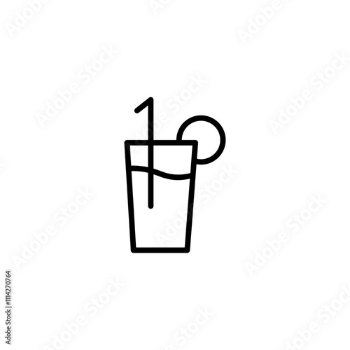 lemonade line icon