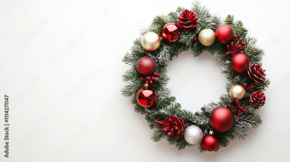 Christmas wreath isolated on white background Christmas wreath isolated on white background