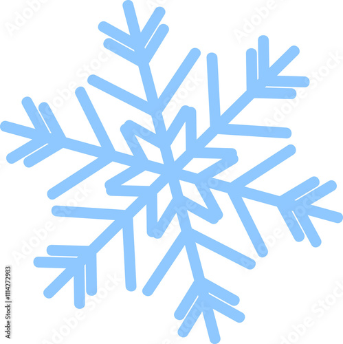 Decorative snowflake for winter natural design
