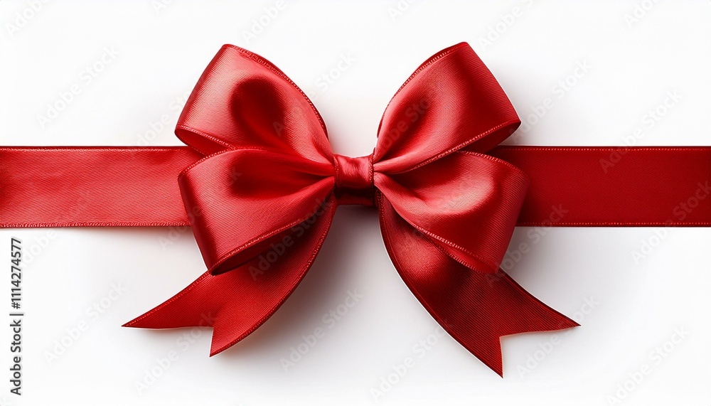 red ribbon bow isolated on white background red ribbon bow isolated on white background