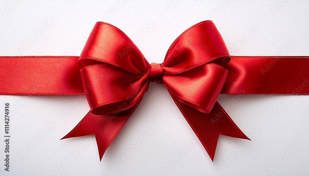 red ribbon bow isolated on white background red ribbon bow isolated on white background