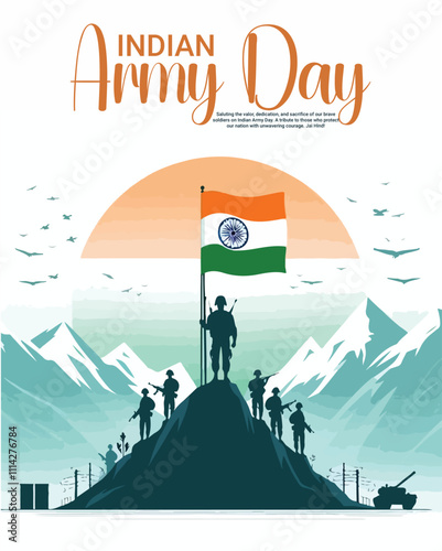 Indian army day social media post banner template