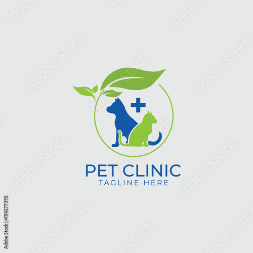 Pet Clinic Logo Design Vector