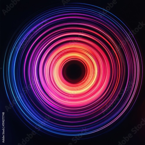 A vibrant abstract image featuring concentric circles in bright hues of pink, orange, and blue, ideal for backgrounds, digital art projects, or modern design themes,