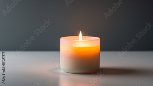 Wallpaper Mural Serene candle illuminated by vibrant colored light. Torontodigital.ca