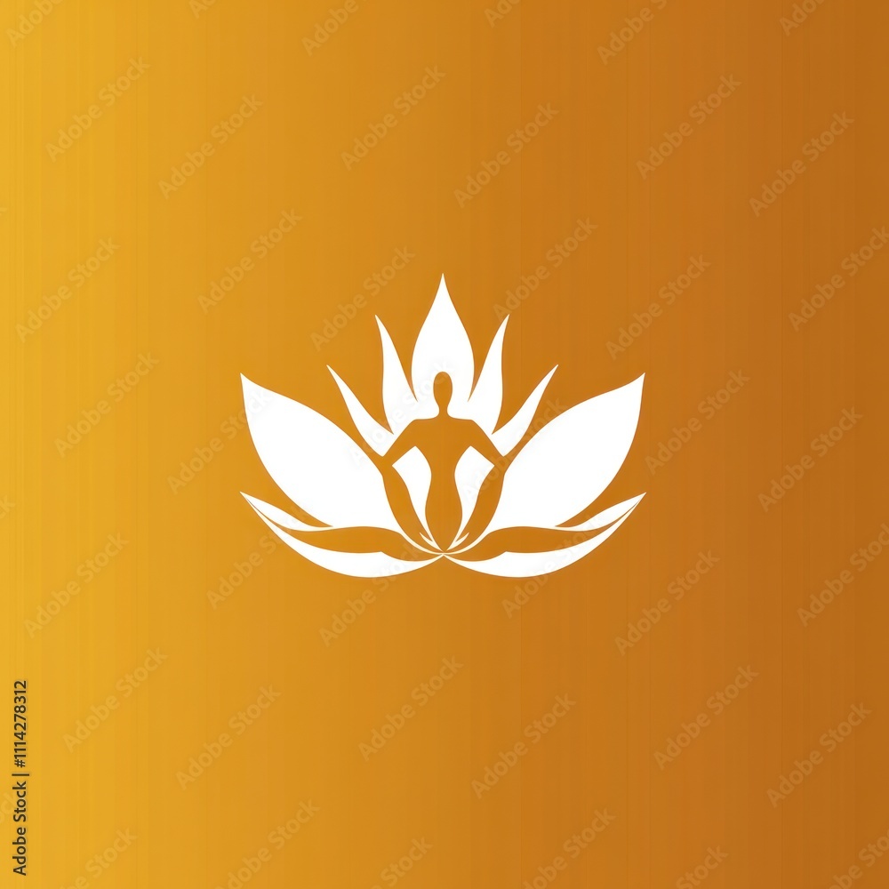Woman meditating in lotus flower. Woman meditating in lotus flower.