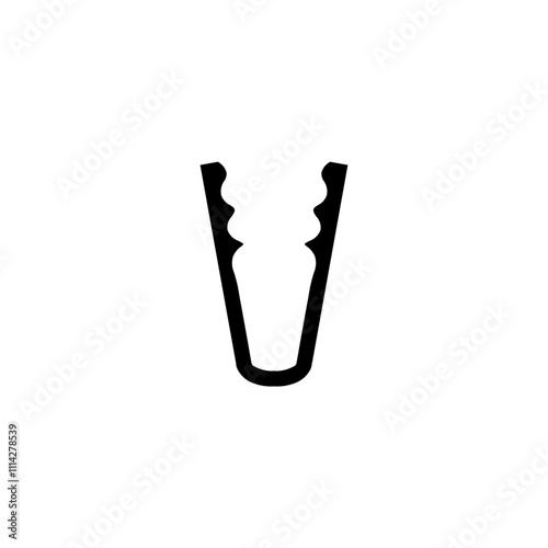 tongs glyph icon