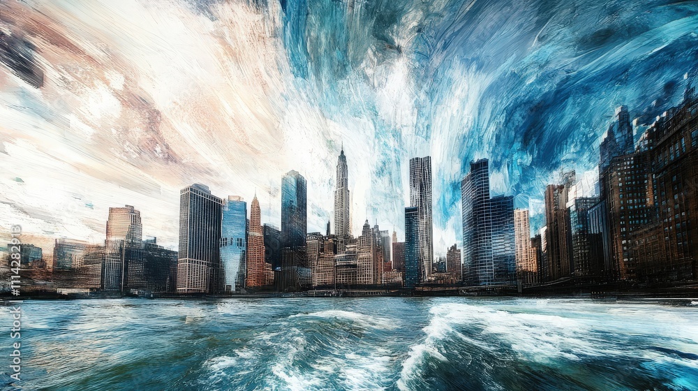 Obraz premium Creative Blending Photography: Merging Real and Abstract Elements