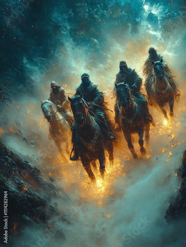 Four Horsemen of the Apocalypse Ride Through a Storm