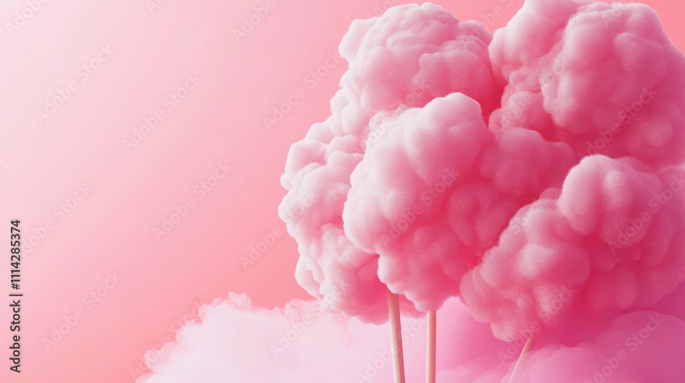 Fototapeta premium cotton candy with copy space
