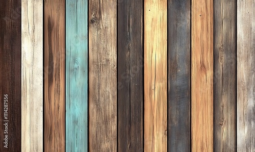 Reclaimed wood pallet background with varied tones, rustic and industrial