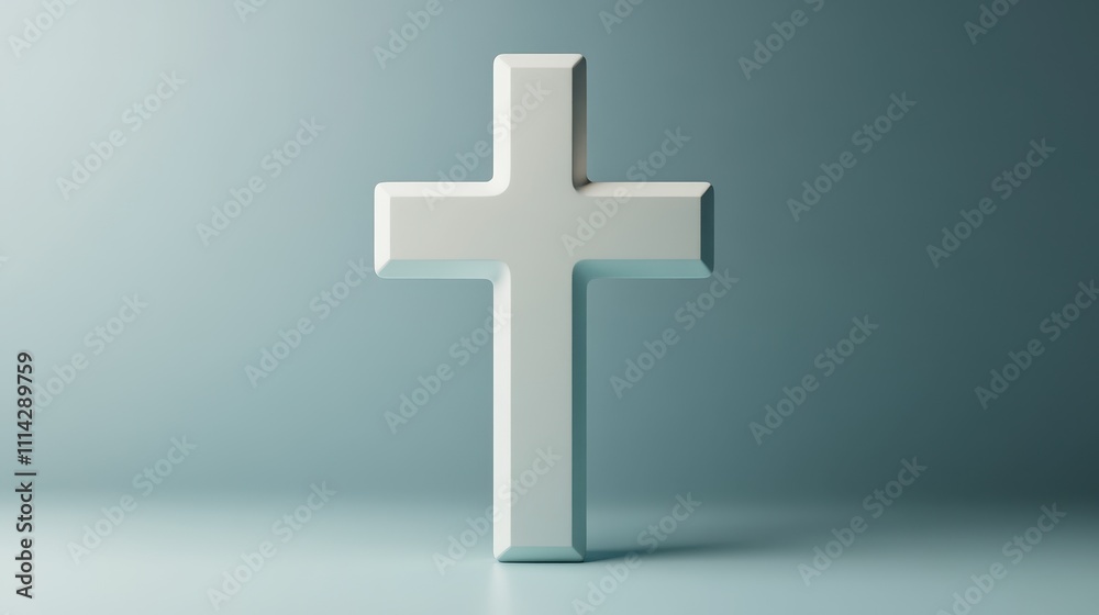 Obraz premium white cross mark 3d render icon isolated on transparent background cutout