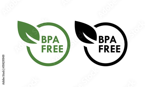BPA FREE logo template illustration. Suitable for package product