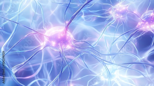 AI Neural Network Data Flow Concept Artwork