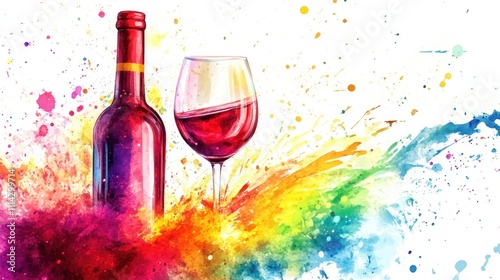 Vibrant Wine: A Splash of Color and Taste