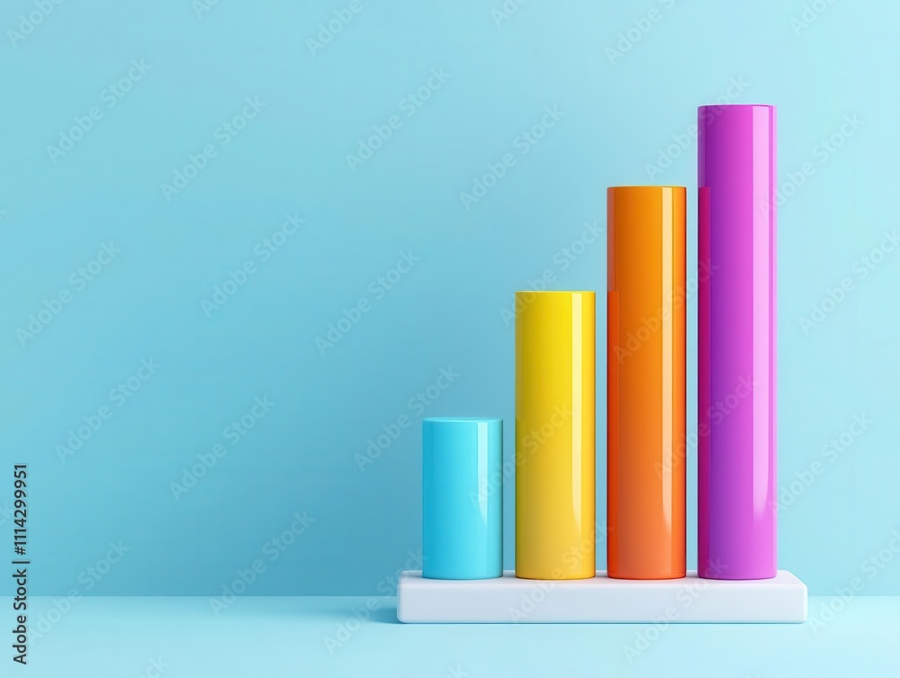 3D bar chart visualizing retail sales growth, symbolizing increased consumer demand and economic recovery 3D bar chart visualizing retail sales growth, symbolizing increased consumer demand and economic recovery
