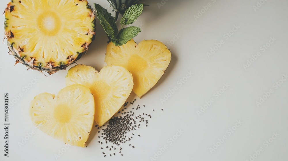 Bright Tropical Smoothie Ingredients with Yellow Tones Bright Tropical Smoothie Ingredients with Yellow Tones