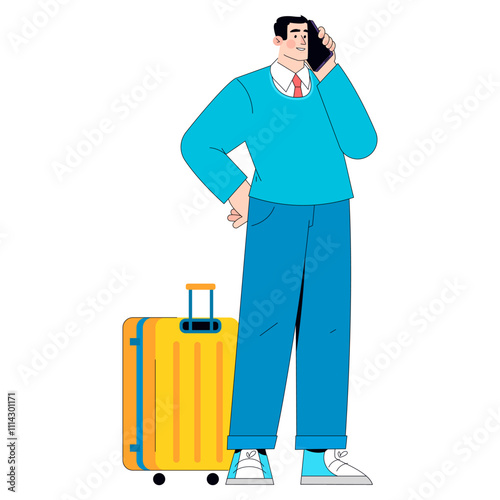 Business man. Flat Vector Illustration