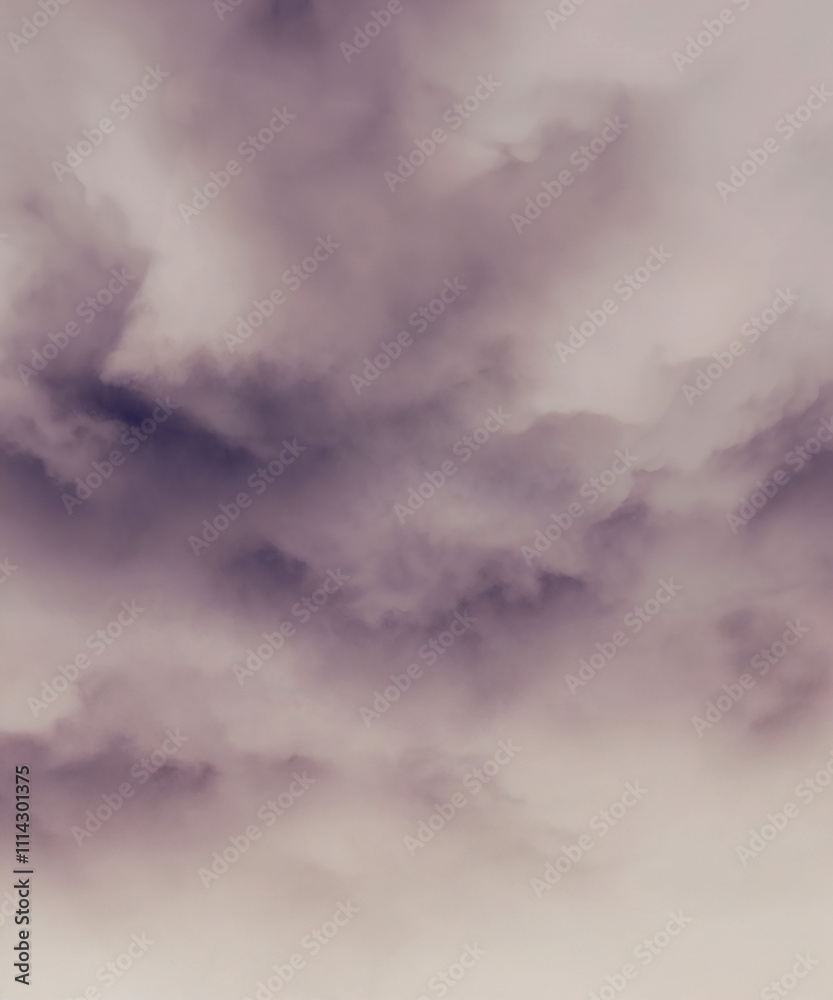 Fototapeta premium Clouds in the sky, purple and white. 