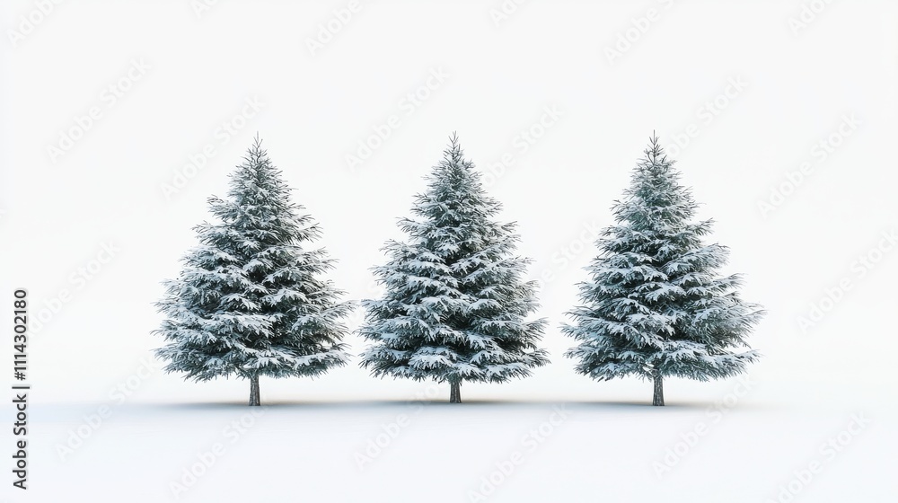 Simple Christmas trees set against a light backdrop in shades of blue and white. Simple Christmas trees set against a light backdrop in shades of blue and white.