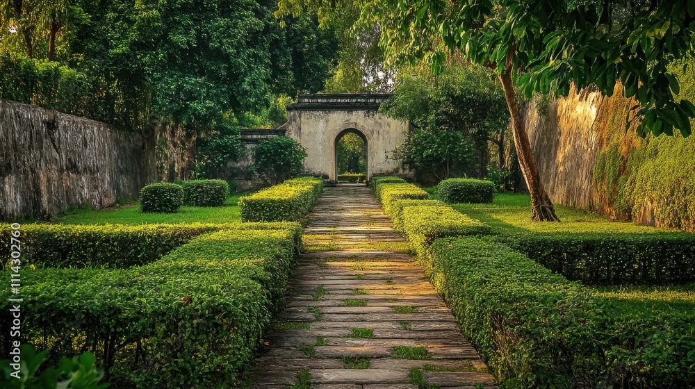 Serene Pathway in Imperial Citadel of Hanoi Serene Pathway in Imperial Citadel of Hanoi