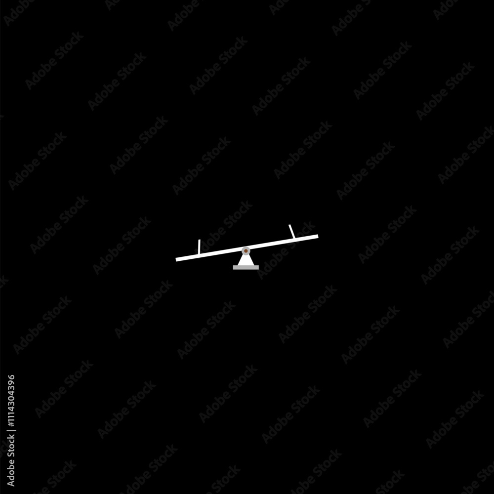 Seesaw icon isolated on dark background Seesaw icon isolated on dark background