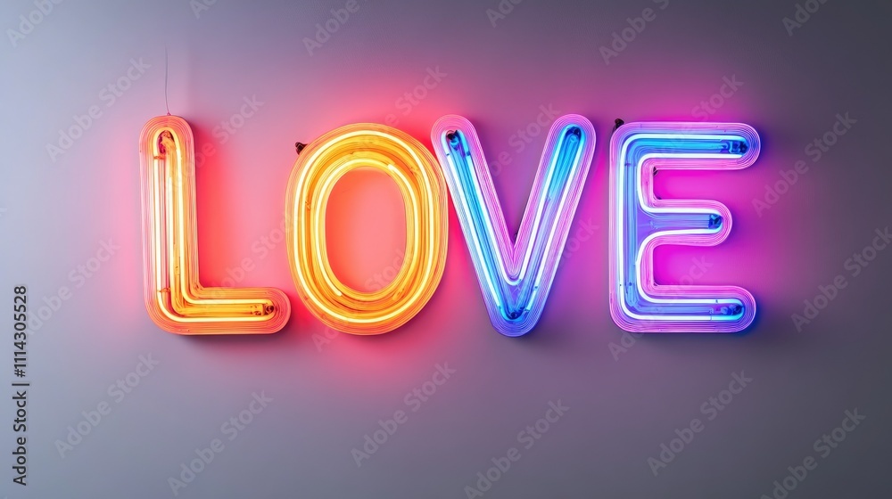 Neon sign, text Love on white background. Design element for Happy Valentine's Day banner, greeting card, poster. Neon sign, text Love on white background. Design element for Happy Valentine's Day banner, greeting card, poster.