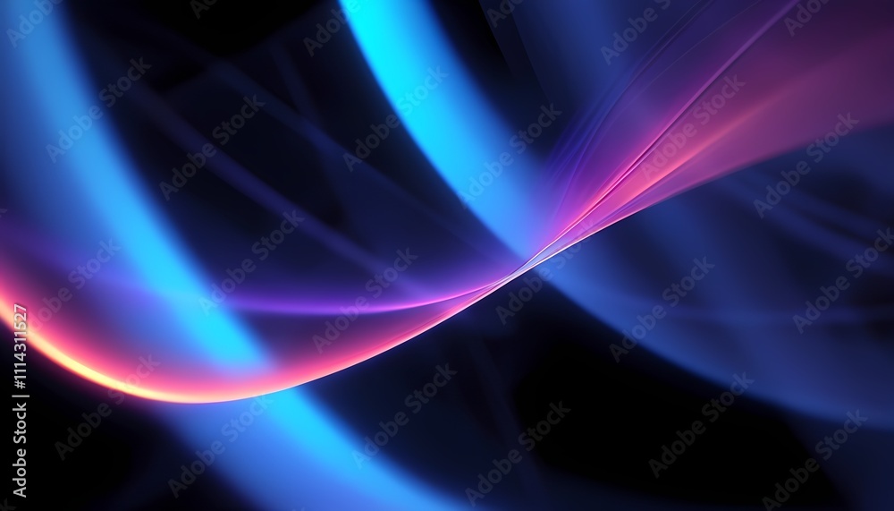 Obraz premium Abstract Blue and Pink Lightwave Swirls Background