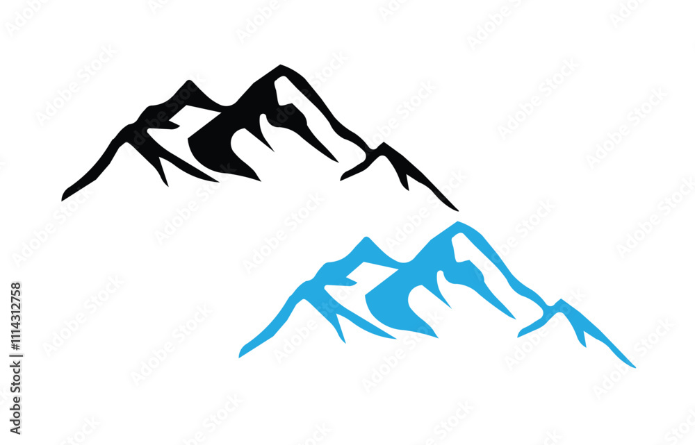Hand drawn mountain vector silhouette. Mountains icon set. Mountain symbol.
Hand drawn mountain vector silhouette. Mountains icon set. Mountain symbol.