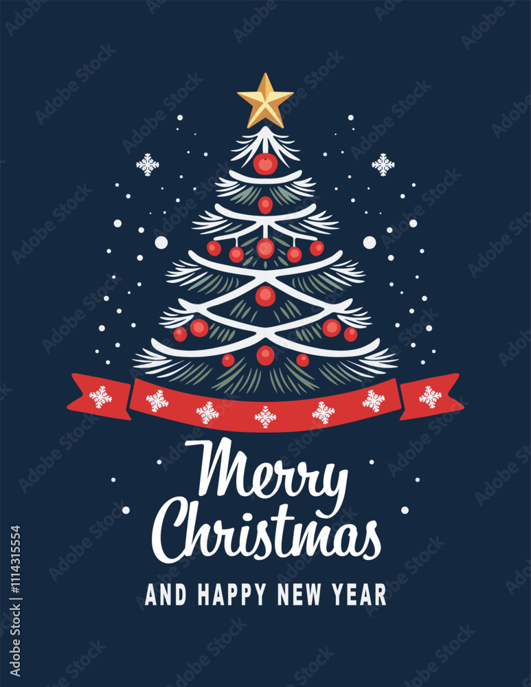 Merry Christmas and Happy New Year background. Merry Christmas and Happy New Year background.