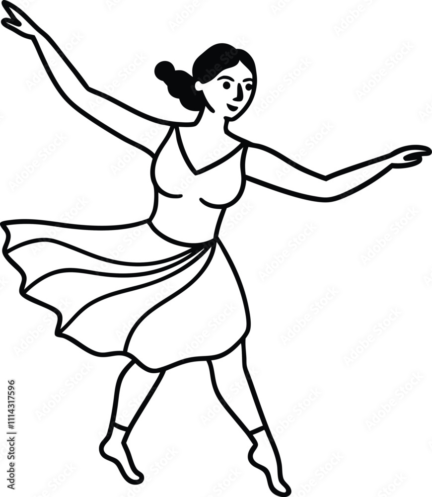Classic dancer silhouette vector illustration 2 Classic dancer silhouette vector illustration 2