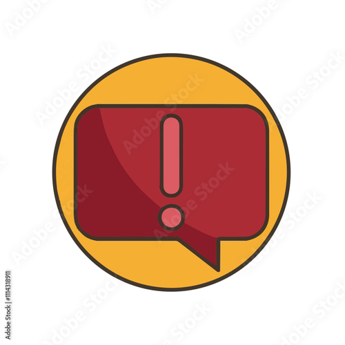 Warning attention icon symbol vector image Illustration