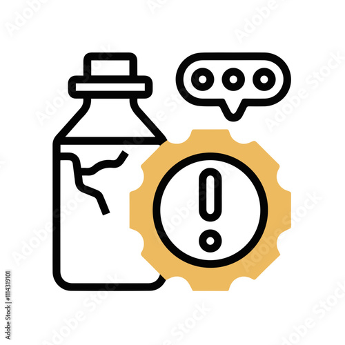 Warning attention icon symbol vector image Illustration