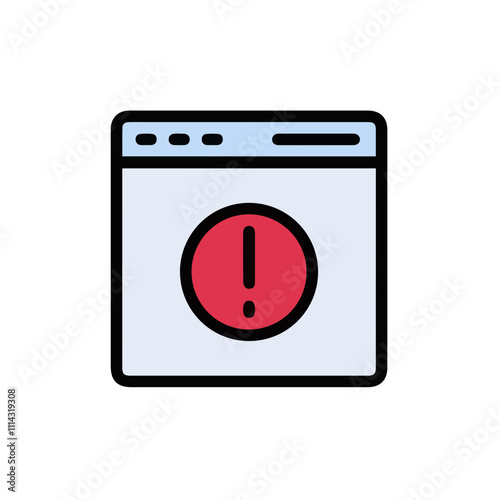Warning attention icon symbol vector image Illustration