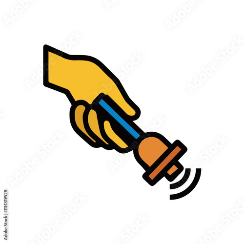 Warning attention icon symbol vector image Illustration