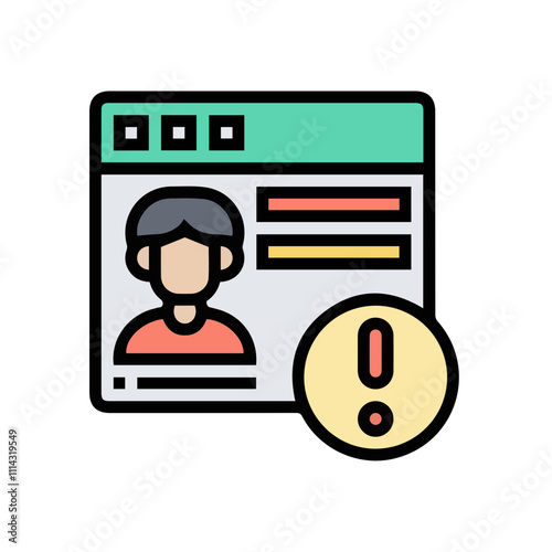 Warning attention icon symbol vector image Illustration
