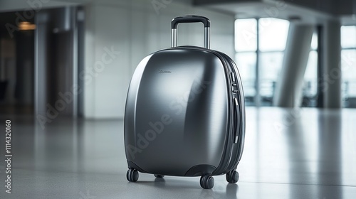 Sleek Suitcase in Modern Airport Terminal