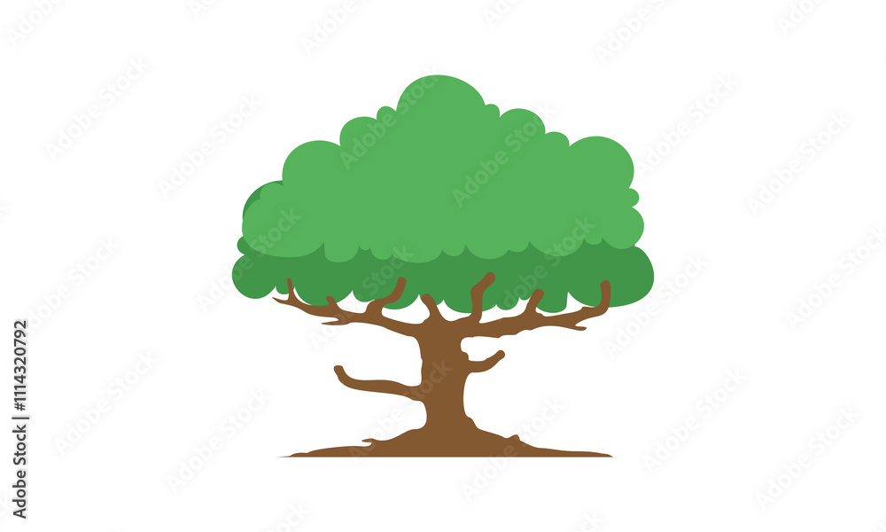 Banyan tree illustration design vector