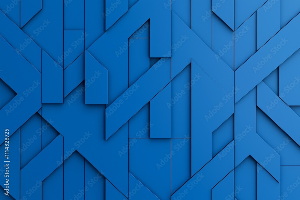 Fototapeta premium A textured background made up of an abstract geometric design featuring blue triangles.