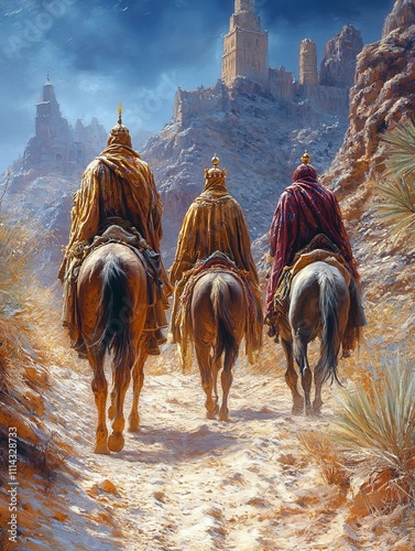 Three Wise Men Journey to Bethlehem