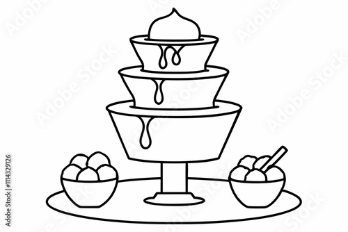 Vector design of water fountain