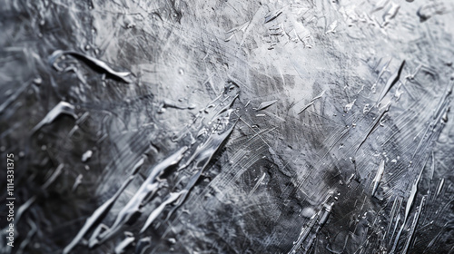 High-resolution close-up of rough metal texture, capturing wear, scratches, and patina