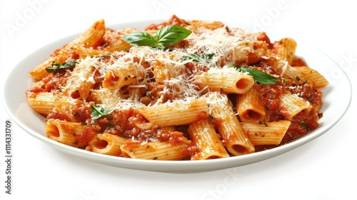 Delicious Pasta with Tomato Sauce and Fresh Basil