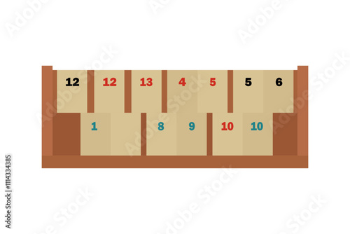 Cuadro en lienzo Rummikub. Vector simple color flat illustration.
