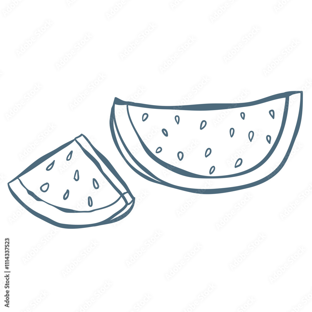 Line Art Illustration of Water Melon. Vector Graphic. Line Art Illustration of Water Melon. Vector Graphic.