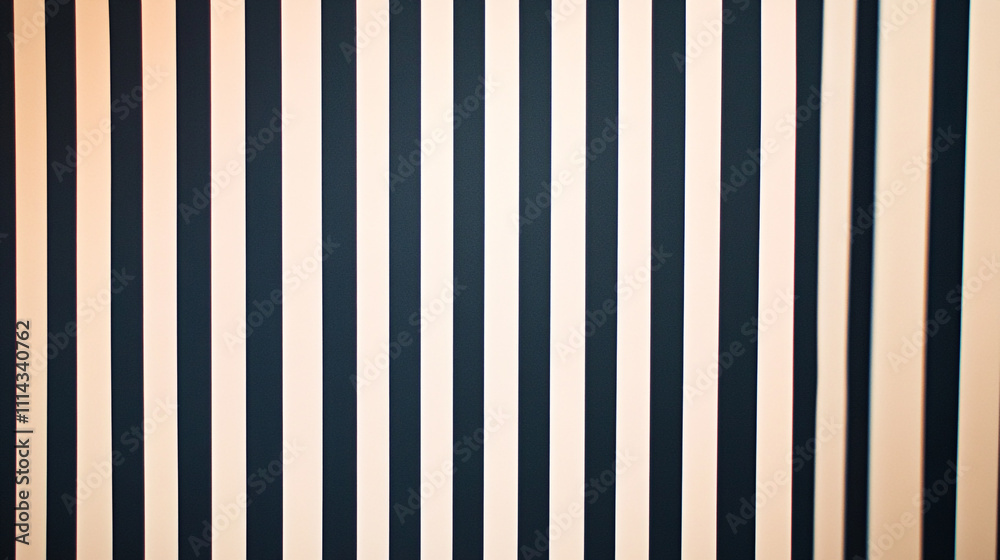Black and white vertical stripes create a modern and minimalist wall design Black and white vertical stripes create a modern and minimalist wall design