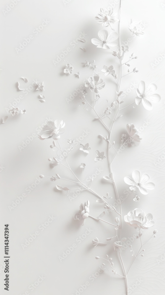 Elegant mothers day invitation design with minimalist floral art Elegant mothers day invitation design with minimalist floral art
