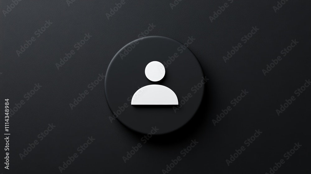Monochromatic button badge, a minimalist design showcasing single human figure Monochromatic button badge, a minimalist design showcasing single human figure