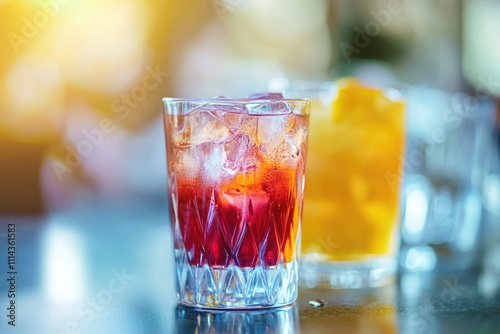 A close-up shot of a glass filled with a drink, suitable for use as a background or to illustrate a beverage
