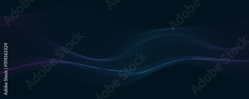 Abstract tech gradient wave background